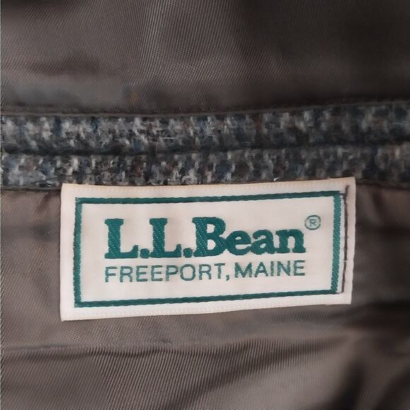 L.L. BEAN! HARRIS TWEED, MADE IN ENGLAND GRAY/BABY BLUE PLAID BLAZER! SZ 42L - Picture 9 of 12